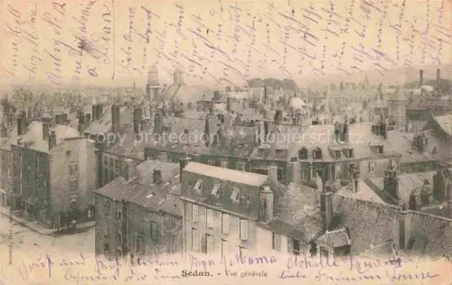 AK / Ansichtskarte SEDAN 08 Ardennes Daecher Stadtpanorama Schornsteine Kirche Altstadt Vogelperspektive
