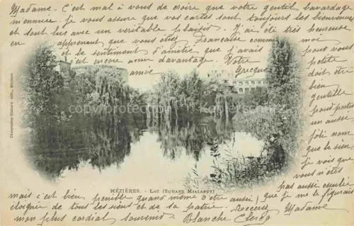 AK / Ansichtskarte Mezieres CHARLEVILLE-MEZIERES 08 Ardennes Lac Square-Mialaret Teich Weiden Angler Baeume Reflexion