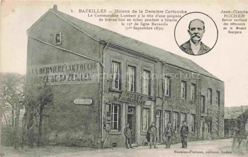 AK / Ansichtskarte Bazeilles Lamoncelle SEDAN 08 Ardennes Maison-de-la-Dernière-Cartouche Musée-de-Bazeilles Jean-Claude-Rocher Commandant-Lambert Museum Gebaeude Passanten