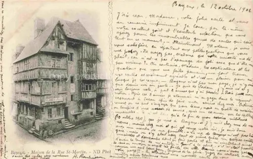AK / Ansichtskarte BAYEUX 14 Calvados Rue-Saint-Martin Maison Fachwerk Altstadt Strassenszene