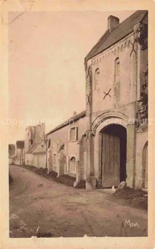 AK / Ansichtskarte Prieure Saint-Gabriel-Brecy Caen 14 Calvados Prieuré École-d Horticulture Romanisches-Portal Gasse Steinmauer Dorfstrasse