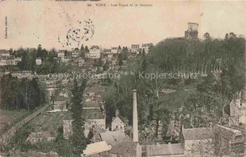 AK / Ansichtskarte VIRE 14 Calvados Vaux Donjon Tal Panorama Schlossturm Baeume Wohnhaeuser Schornstein