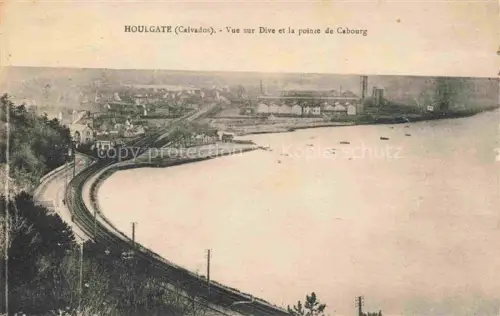 AK / Ansichtskarte HOULGATE Lisieux 14 Calvados Dive Pointe-de-Cabourg Kueste Panorama Bucht Eisenbahn Industriegebaeude