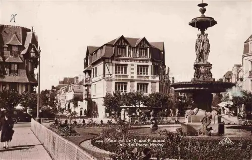 AK / Ansichtskarte DEAUVILLE-SUR-MER Lisieux 14 Calvados Place-Morny Brunnen Fachwerk Quincaillerie Geschaefte Promenade Passanten