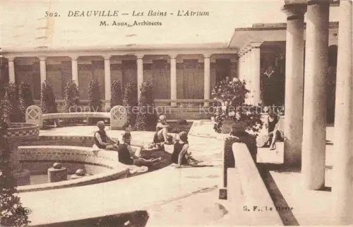 AK / Ansichtskarte DEAUVILLE-SUR-MER Lisieux 14 Calvados Les-Bains Atrium Badeanstalt Schwimmbad Saeulen Badeanzuege Art-Déco