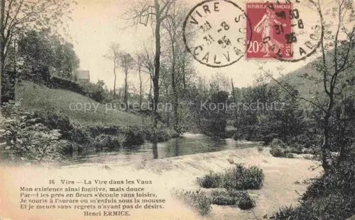 AK / Ansichtskarte VIRE 14 Calvados La-Vire Fluss Vaux Baeume Wiesen Landschaft Gedicht