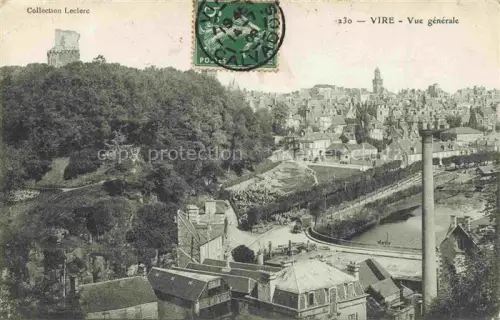 AK / Ansichtskarte VIRE 14 Calvados Stadtpanorama Turm Kirche Daecher Huegel Baeume Stadtmauer Strasse