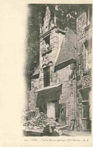 AK / Ansichtskarte VIRE 14 Calvados Maison-gothique Mittelalter Fassade Turmerker Steinhaus Ruine