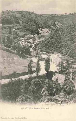 AK / Ansichtskarte VIRE 14 Calvados Vaux-de-Vire Tal Fluss Haeuser Baeume Huegel Landschaft Vogelperspektive