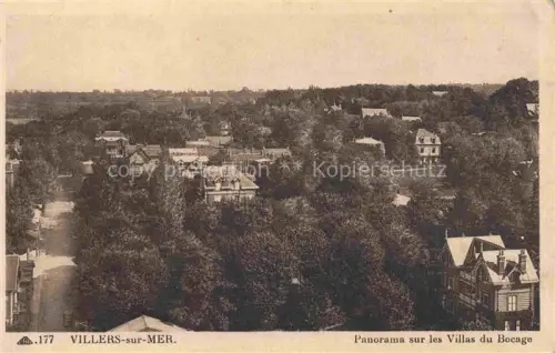 AK / Ansichtskarte VILLERS-SUR-MER Lisieux 14 Calvados Villas Bocage Stadtpanorama Baeume Sommervillen Daecher Vogelperspektive