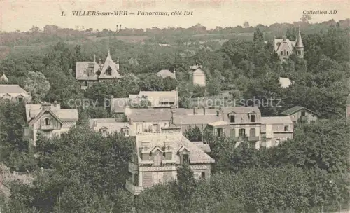 AK / Ansichtskarte VILLERS-SUR-MER Lisieux 14 Calvados Villen Baeume Daecher Ort Huegel Ostseite