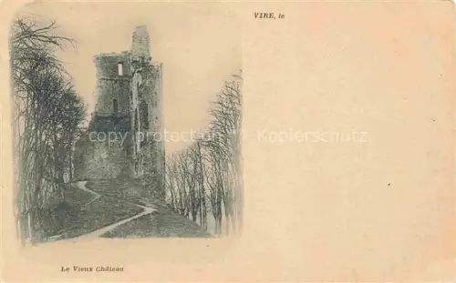 AK / Ansichtskarte VIRE 14 Calvados Vieux-Château Burgruine Turm Kahle-Baeume Weg Mauerwerk