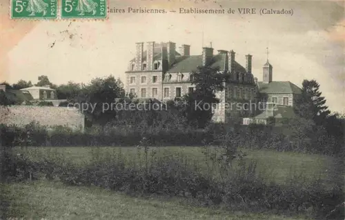 AK / Ansichtskarte VIRE 14 Calvados Etablissement Herrenhaus Wiese Baeume Briefmarken-Semeuse