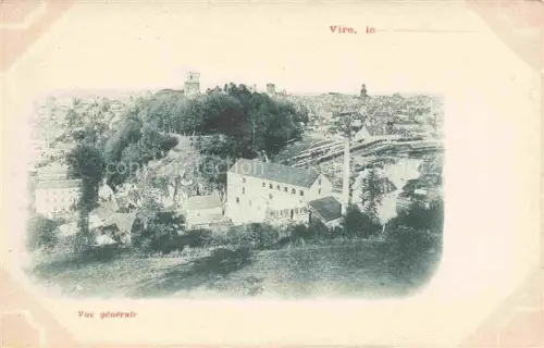 AK / Ansichtskarte VIRE 14 Calvados Stadtpanorama Fabrik Schornstein Burghuegel Daecher Baeume Bahnhof