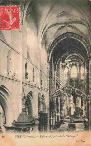 AK / Ansichtskarte VIRE 14 Calvados Église Nef Kircheninneres Chor Gotik Kreuz Altar Kirchenschiff