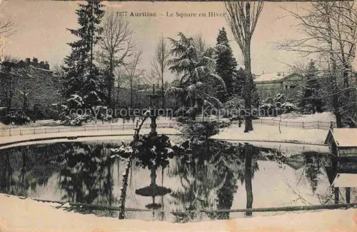 AK / Ansichtskarte AURILLAC 15 Cantal Square Brunnen Teich Schnee Winter Baeume Park