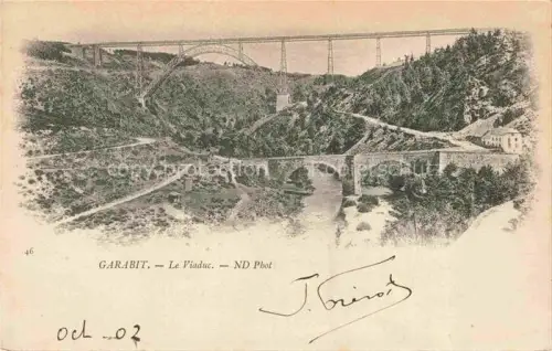 AK / Ansichtskarte Viaduc de Garabit Ruynes-en-Margeride 15 Cantal Viaduc-de-Garabit Vallée-de-la-Truyère Eisenbahnviadukt Fluss Stahl Bogen Schlucht Bruecke
