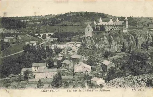AK / Ansichtskarte Chateau de Sailhans Sailhant Vue-sur-le-Chateau-de-Sailhans Schloss Viadukt Felsen Daecher Baeume Weiler
