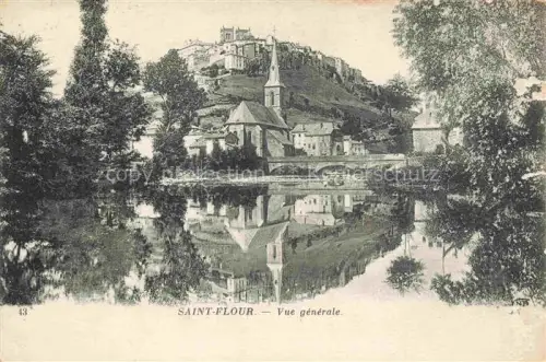 AK / Ansichtskarte SAINT-FLOUR 15 Cantal Kirche Bruecke Fluss Spiegelung Felsen Altstadt Kathedrale Haenger