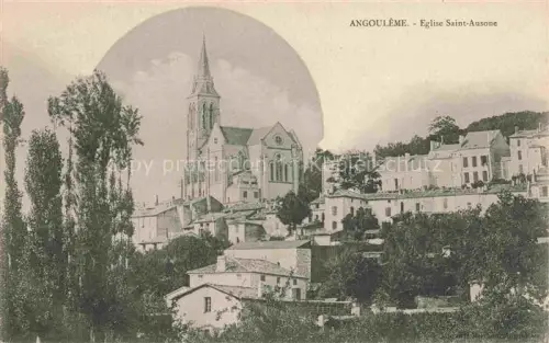 AK / Ansichtskarte ANGOULEME 16 Charente Eglise-Saint-Ausone Kirche Turm Baeume Haenger Daecher