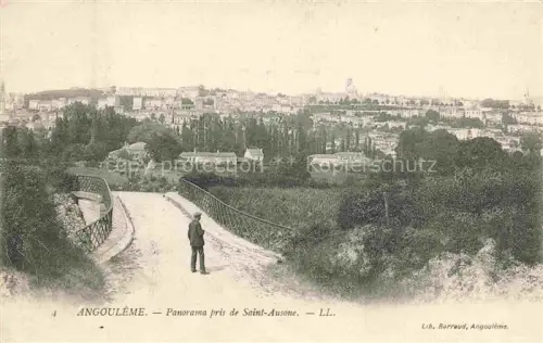 AK / Ansichtskarte ANGOULEME 16 Charente Saint-Ausone Panorama Bruecke Mann Baeume Kathedrale Altstadt Weinberge