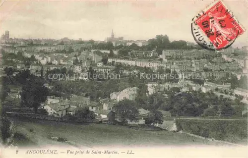 AK / Ansichtskarte ANGOULEME 16 Charente Saint-Martin Panorama Altstadt Baeume Daecher Kirchturm Haenger