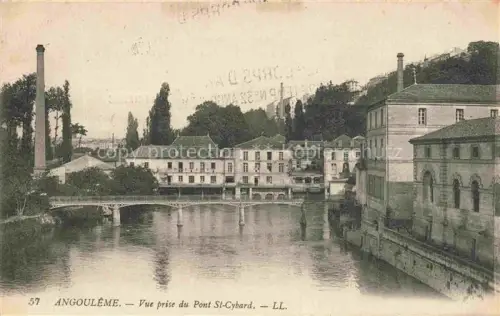 AK / Ansichtskarte ANGOULEME 16 Charente Pont-St-Cybard Charente Fluss Fabrik Schornstein Bruecke Gebaeude Baeume Huegel