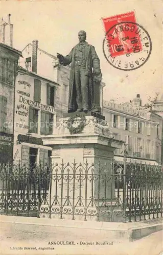 AK / Ansichtskarte ANGOULEME 16 Charente Docteur-Bouillaud Denkmal Statue Platz Gebaeude Déménagements Gitter