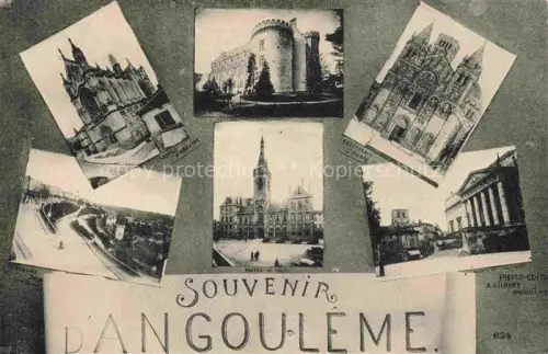 AK / Ansichtskarte ANGOULEME 16 Charente Souvenir Château Cathédrale Hôtel-de-Ville Rempart-Desaix Palais-de-Justice Mehrbildkarte