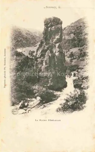 AK / Ansichtskarte Annonay Tournon 07 Ardeche Roche-Péréandre Felsen Schlucht Wanderer Baeume Bach Naturlandschaft