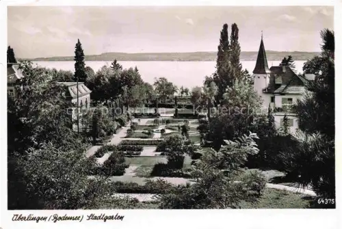 AK / Ansichtskarte ueberlingen Bodensee BW Stadtgarten Bodensee Park Villa Turm Baeume Beete See