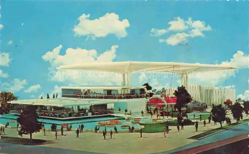 AK / Ansichtskarte NEW YORK City USA Festival-of-Gas New-York-Worlds-Fair-1964-65 Pavillon Zeltdach Pool Helikopter Ausstellung