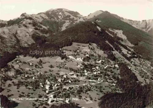 AK / Ansichtskarte Viktorsberg Vorarlberg AT Hohe-Kugel Bergdorf Alpen Wiesen Wald Fliegeraufnahme