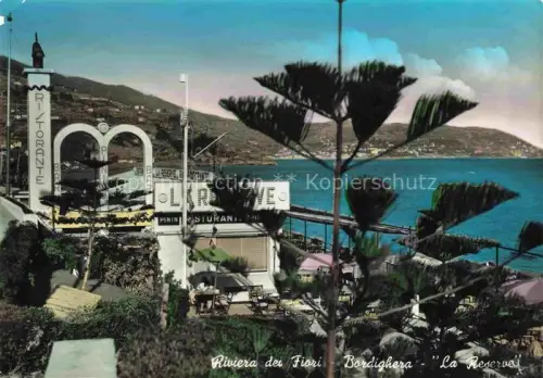 AK / Ansichtskarte BORDIGHERA Liguria IT Riviera-dei-Fiori La-Reserva Ristorante Meer Kueste Agaven Terrasse