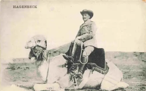 AK / Ansichtskarte Altstetten  Zuerich ZH Hagenbeck-Schau Kamel Kamelreiter Zirkus Tierschau Cowboy