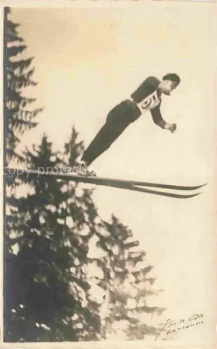 AK / Ansichtskarte LAUSANNE VD Skispringer Skisprung Wintersport Skier Tannen