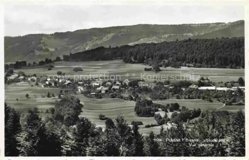 AK / Ansichtskarte Plagne Bienne Courtelary BE Dorf Felder Wald Huegel Haeuser Wiesen Panorama
