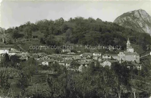 AK / Ansichtskarte Carona Lago di Lugano TI Monte-S-Salvatore Kirche Dorf Huegel Weinberge Haeuser Wald