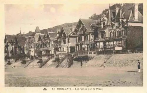 AK / Ansichtskarte HOULGATE Lisieux 14 Calvados Les-Villas-sur-la-Plage Strand Villen Strandpromenade Belle-Epoque Normandie