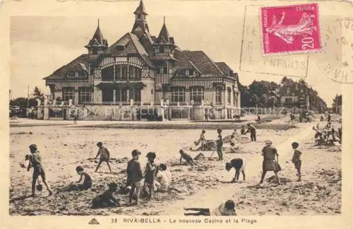 AK / Ansichtskarte RIVA-BELLA  Ouistreham CAEN 14 Calvados Le-nouveau-Casino Plage Kinder Sandspiel Normannisch Strand Fachwerk
