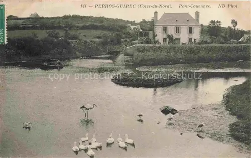AK / Ansichtskarte PERROS-GUIREC Lannion 22 Cotes-d Armor Pont-Couennec Fluss Reiher Enten Haus Landschaft Bretagne