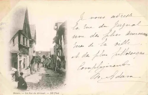 AK / Ansichtskarte DINAN 22 Cotes-d Armor Rue-du-Jerzual Altstadt Fachwerkhaeuser Gasse Torbogen Pflaster