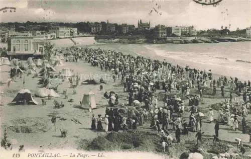 AK / Ansichtskarte PONTAILLAC Royan 17 Charente-Maritime Plage Strand Badegaeste Strandkoerbe Villen Menschenmenge Sommerfrische Meer