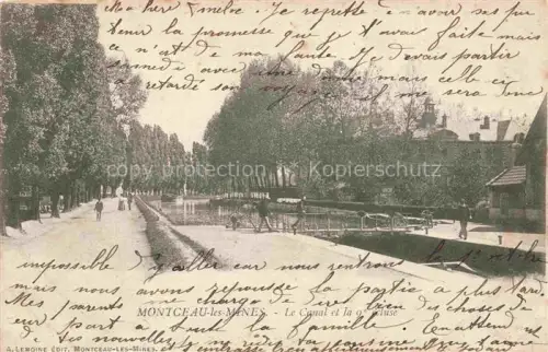 AK / Ansichtskarte Montceau-les-Mines Montceaux-l Etoile Charolles 71 Saone-et-Loire Canal Écluse Kanal Schleuse Baeume Promenade Haeuser Wasserweg