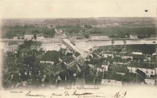 AK / Ansichtskarte Gray VESOUL 70 Haute Saone Stadtpanorama Saône Bruecke Daecher Fluss Felder Vogelperspektive