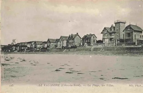 AK / Ansichtskarte Pleneuf-Val-Andre Saint-Brieuc 22 Cotes-d Armor La-Plage Villen Strand Windmuehle Promenade Meer Kueste Bretagne