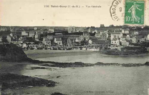 AK / Ansichtskarte Saint-Quay-Portrieux 22 Cotes-d Armor Kueste Meer Felsen Bucht Villen Ortschaft Strand Bruecke