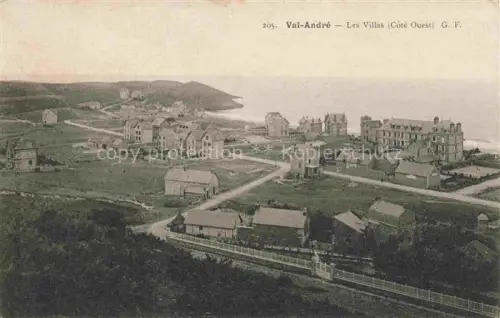 AK / Ansichtskarte Val-Andre Saint-Brieuc 22 Cotes-d Armor Villas Côte-Ouest Panorama Kueste Meer Haeuser Felder