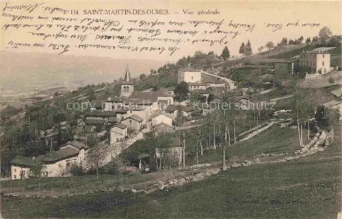 AK / Ansichtskarte Saint-Martin-des-Olmes AMBERT 63 Puy-de-Dome Dorf Kirche Haeuser Hang Baeume Panorama