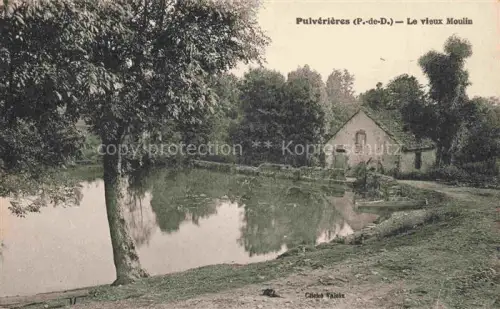 AK / Ansichtskarte Pulverieres RIOM 63 Puy-de-Dome Vieux-Moulin Muehle Teich Baeume Weg Wasser